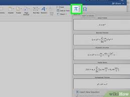 insert equations in microsoft word