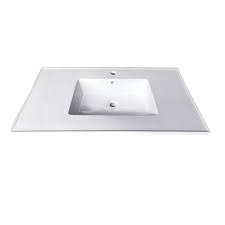 31 inch bathroom vanity top with sink. Fauceture Lbt312271 Continental 31 Inch Ceramic Vanity Top 1 Hole White Kingstonbrass Com