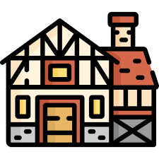 Medieval House Special Lineal Color Icon