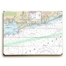 Longshore Tides Stonington Ct Watch Hill Quonochontaug Ri Nautical Chart Sign Graphic Art Print On Wood