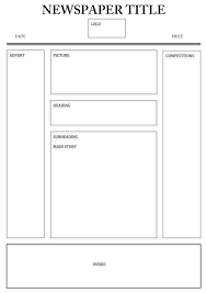 Blank Newspaper Front Cover Template