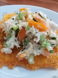 Deli crab salad isn't even made with real crab meat it is made with imitation crab meat. Keto Mock Crab Salad Recipe Allrecipes
