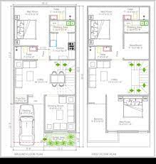 20x45 3bhk Duplex Floor Plan Duplex