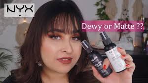nyx makeup setting spray review dewy