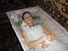 Beautiful women in their caskets. Russian Woman In Her Open Casket During Her Funeral Dead Bride Funeral Post Mortem Pictures