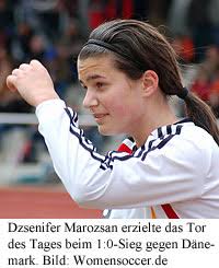 Dzsenifer Marozsan war Matchwinnerin im Spiel gegen Dänemark Die deutsche U17-Frauenfußball-Nationalmannschaft hat das Finale der erstmals ausgetragenen ... - marozsan_tor