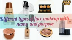 types of makeup s with name and