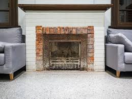 Paint A Dated Rock Fireplace