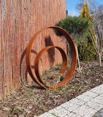 Rusty Metal Garden Sculpture Spiral