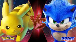 Pokemon Crossover Battle: Pikachu Vs Sonic The Hedgehog (Sonic Movie  Tribute) - YouTube
