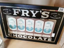 O chocolate mirror informa que devido ao aumento do vat. Framed Fry S Chocolate Advertising Mirror