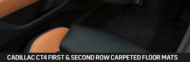 cadillac carpeted floor mats in cocoa