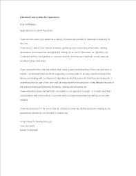 Librarian Cover Letter No Experience Templates At