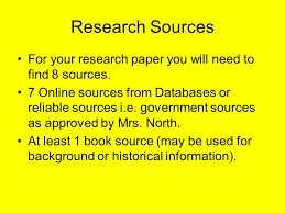 Research Sources For Your Research Paper You Will Need To Find 8