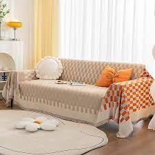 sofa cover extra large plaid 180 x