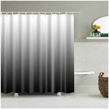 Details About Shower Curtain Decor Ombre Colorful Design Black Gray Bath Curtains 12 Hooks