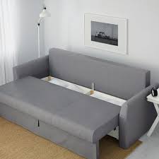 holmsund three seat sofa bed grey