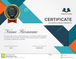 Premium Business Certificate Template With Education Symbol