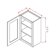 15x36 Single Glass Door Wall Cabinet