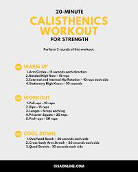 20 minute calisthenics workout for strength