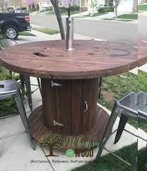 how to make this cable spool patio set