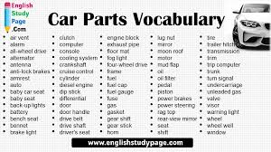 Shop our large selection of parts based on brand, price, description, and location. 75 Car Parts Vocabulary English Study Page