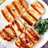 What is grilled halloumi made of?