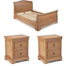 new design oak sleigh bed for double
