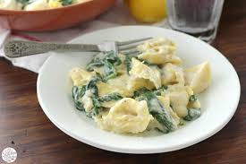 tortellini with spinach and lemon cream