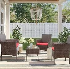 Rattan Chair Wicker Set Outdoor Indoor