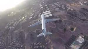 plane landing at las vegas airport