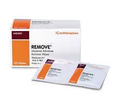 remove adhesive remover wound skin