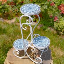 Seattle Three Tier Mosaic Plant Stand