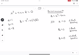 Anderson Uses The Discriminant To