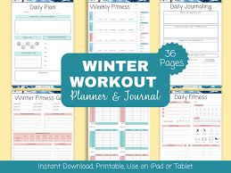 printable fitness planner winter