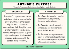 21 author s purpose exles 2024