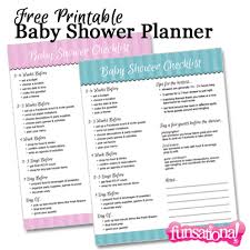 Prntable Baby Shower Planner Baby Shower Checklst Shower