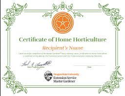 new master gardener certificates osu