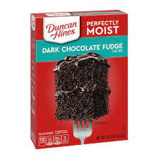 dark chocolate fudge cake mix duncan