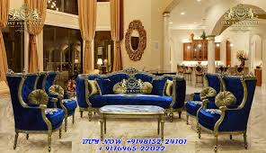 royal blue velvet sofa set luxury