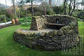 Stone Walls Garden Backyard Garden