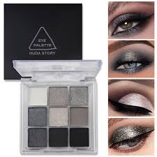 gray smokey eye eyeshadow palette