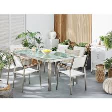 6 Seater Garden Dining Table Tempered