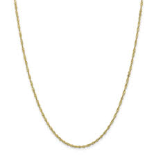 real 10kt yellow gold 1 7mm singapore chain 22 inch lobster clasp for s and s for women and men women s size one size