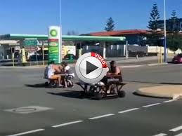 australian motorized picnic table prank