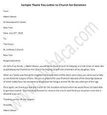 thank you letter template for donation