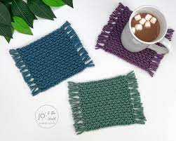 easy crochet mug rug pattern free jo
