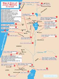 Map Of Jesus Ministry In Israel Jesus Ministry Sites In
