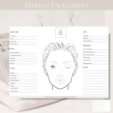 makeup face chart for makeup artists