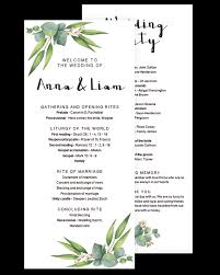 Free Downloadable Wedding Programs Templates Clipart Images